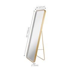 Metal Framed Antifog Front-Lit Tri-Color Wall Or Floor Full-Length Mirror