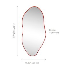 Everly Large Irregular Framed Decorative Wall Mirror