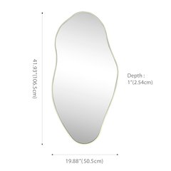 Everly Large Irregular Framed Decorative Wall Mirror