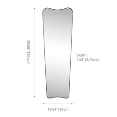 Alfie Large Rectangular Metal Framed Wall Mounted Full-Length Mirror