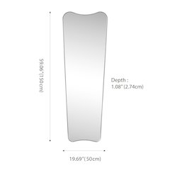 Alfie Large Rectangular Metal Framed Wall Mounted Full-Length Mirror