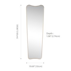 Alfie Large Rectangular Metal Framed Wall Mounted Full-Length Mirror