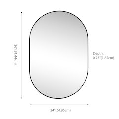 Milly Medium Oval Metal Framed Wall Mirror