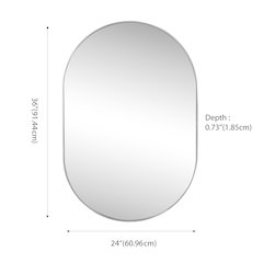 Milly Medium Oval Metal Framed Wall Mirror
