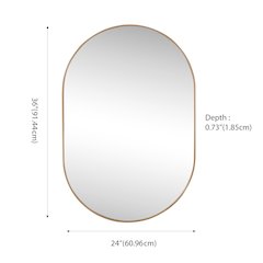 Milly Medium Oval Metal Framed Wall Mirror