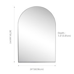 Elodie Medium Arched Metal Framed Wall Mounted Mirror