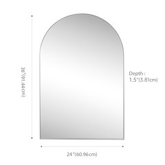 Elodie Medium Arched Metal Framed Wall Mounted Mirror