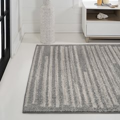 Khalil Modern Berber Stripe Area Rug