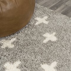 Cristo Berber Geometric Shag Runner Rug