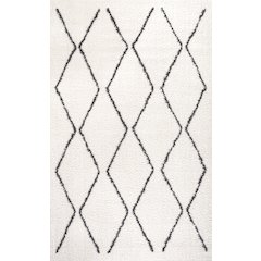 Catala Moroccan Diamond Shag Area Rug