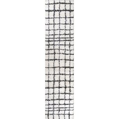Arenal Geometric Grid Shag Area Rug