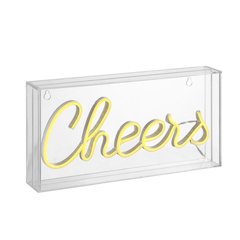 Cheers Contemporary Glam Acrylic Box Usb Operated Led Neon Light