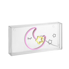 Moon Contemporary Glam Acrylic Box Usb Operated Led Neon Light