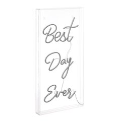 Best Day Ever Contemporary Glam Acrylic Box Usb Operated Led Neon Light