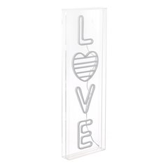 Love Contemporary Glam Acrylic Box Usb Operated Led Neon Light
