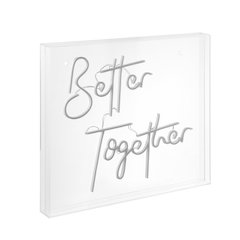 Better Together Contemporary Glam Acrylic Box Usb Operated Led Neon Light