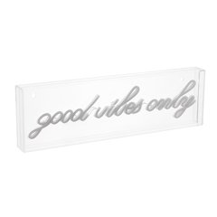 Good Vibes Only Contemporary Glam Acrylic Box Usb Operated Led Neon Light