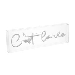 Cest La Vie Contemporary Glam Acrylic Box Usb Operated Led Neon Light