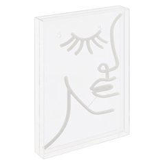 Half Face Contemporary Glam Acrylic Box Usb Operated Led Neon Light
