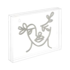 Teary Face Contemporary Glam Acrylic Box Usb Operated Led Neon Light