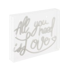 All You Need Is Love Contemporary Glam Acrylic Box Usb Operated Led Neon Light