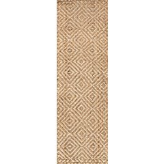 Hira Hand Woven Diamond Chunky Jute Area Rug