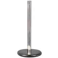 Avery Metal with Non Slip Weighted Marble Base Paper Towel Holder, Black/Chrome