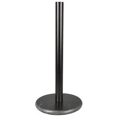 Avery Modern Metal with Non Slip Weighted Wood Base Paper Towel Holder, Black