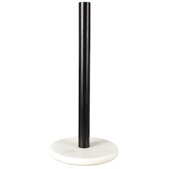 Avery Metal with Non Slip Weighted Marble Base Paper Towel Holder, White/Black