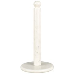 Margot Vintage Marble with Non Slip Weighted Base Paper Towel Holder, White