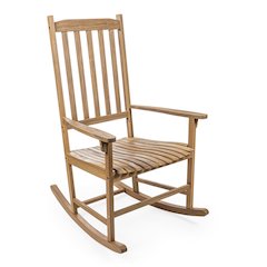 Seagrove Classic Solid Acacia Wood Outdoor Rocking Chair in Teak Brown