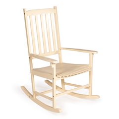 Seagrove Classic Solid Acacia Wood Outdoor Rocking Chair in Almond