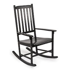 Slat-Back 350-Lbs Support Acacia Wood Outdoor Rocking Chair