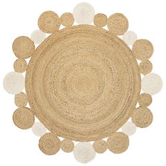 Ayana Two Tone Jute Hippy Circle Area Rug