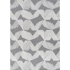 Jazz High-Low Pile Art Deco Geometric Indoor/Outdoor Area Rug