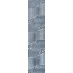 Minimalist Angle Geometric Dark Blue 2 ft. x 8 ft. Indoor/Outdoor Runner Rug