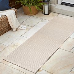 Aarhus High-Low Minimalist Scandi StripedIndoor/Outdoor Runner Rug