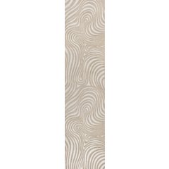 Abstract Groovy Striped Beige 2 ft. x 8 ft. Indoor/Outdoor Runner Rug