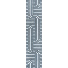 Anders High-Low MidCentury Modern Arch Stripe Two-Tone Indoor/Outdoor Runner Rug