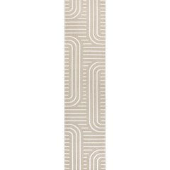 Anders High-Low MidCentury Modern Arch Stripe Two-Tone Indoor/Outdoor Runner Rug