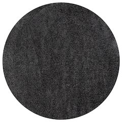 Haze Solid Low Pile Area Rug Black