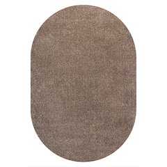 Haze Solid Low Pile Area Rug Brown