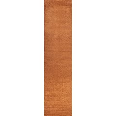 Haze Solid Low Pile Area Rug Orange