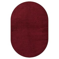 Haze Solid Low Pile Area Rug Dark Red