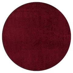 Haze Solid Low Pile Area Rug Dark Red