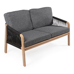 Arwen Bohemian Acacia Wood Outdoor Loveseat