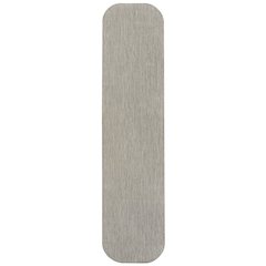 Radius Corner Solid Beige 2 ft. x 8 ft. Indoor/Outdoor Shaped Runner Rug
