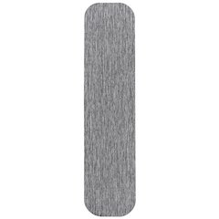 Radius Corner Solid Gray 2 ft. x 8 ft. Indoor/Outdoor Shaped Runner Rug