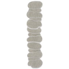 Beige/Cream 2 ft. x 8 ft. Indoor/Outdoor Shaped Runner Rug