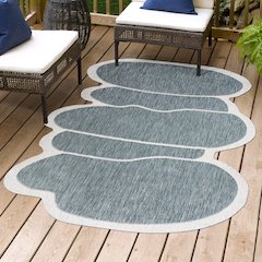 Jasper Modern Rustic Abstract   Indoor/Outdoor Shaped  Rug
